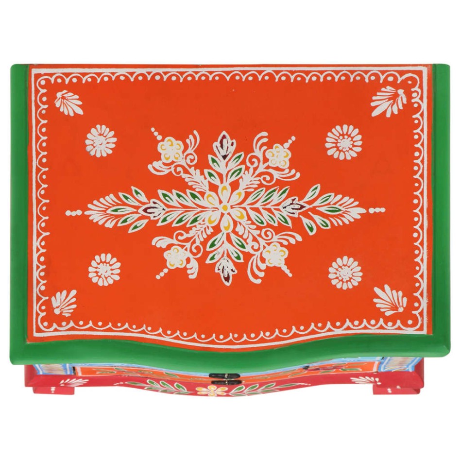 Mesita de noche pintada a mano madera maciza mango 40x30x60