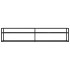 Mueble de TV vidrio templado color mármol negro 200x40x40,5