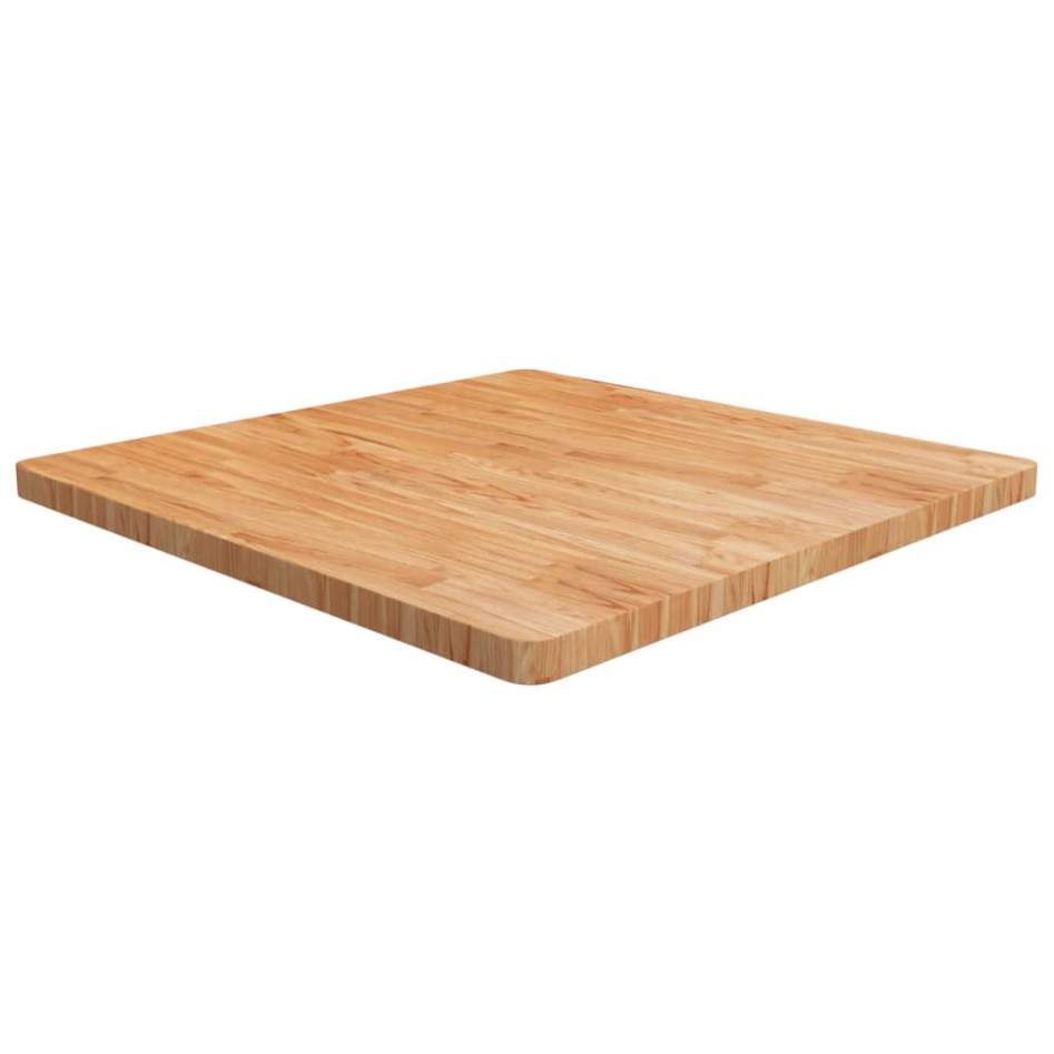Tablero de mesa cuadrada madera roble marrón claro 90x90x4