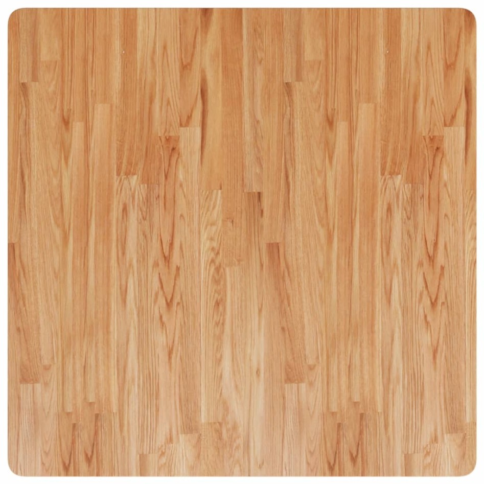 Tablero de mesa cuadrada madera roble marrón claro 90x90x4