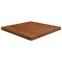 Tablero de mesa cuadrada madera roble marrón oscuro 70x70x4