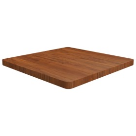 Tablero de mesa cuadrada madera roble marrón oscuro 70x70x4