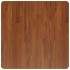 Tablero de mesa cuadrada madera roble marrón oscuro 70x70x4