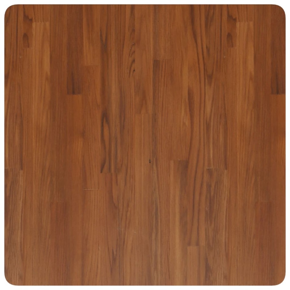 Tablero de mesa cuadrada madera roble marrón oscuro 70x70x4