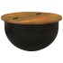 Mesa de centro de madera maciza reciclada negra 50x27