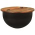 Mesa de centro de madera maciza reciclada negra 50x27