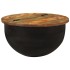 Mesa de centro de madera maciza reciclada negra 50x27