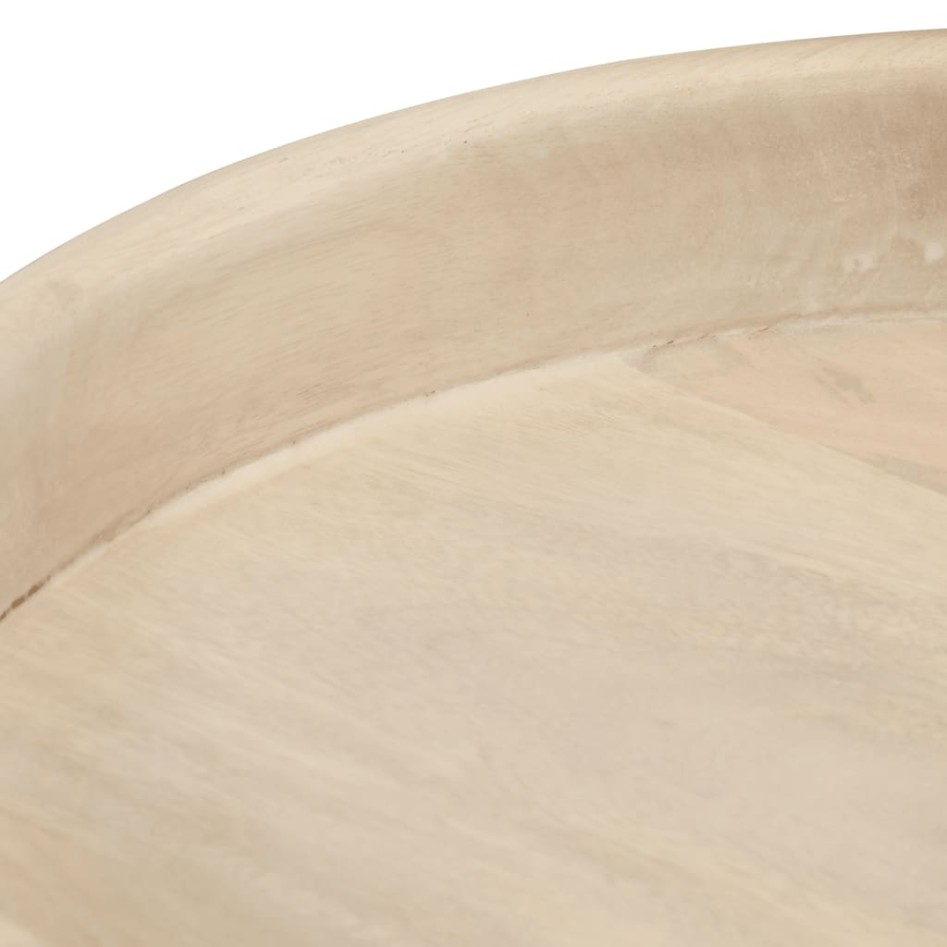 Mesas de centro redondas 3 uds madera maciza