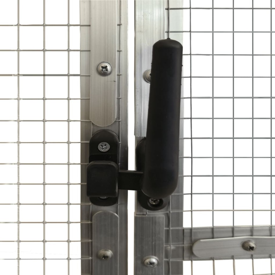 Pajarera de aluminio color plateado 1,79x3x1,85