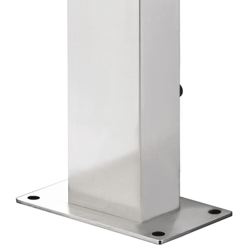 Ducha de jardín con base marrón 225 cm acero