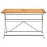 Set de comedor de jardín plegable 5 pzas madera maciza