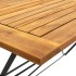 Set de comedor de jardín plegable 5 pzas madera maciza
