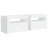 Mesitas de noche con LED 2 unidades blanco 60x35x40