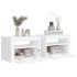 Mesitas de noche con LED 2 unidades blanco 60x35x40