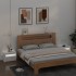 Mesitas de noche con LED 2 unidades blanco 60x35x40