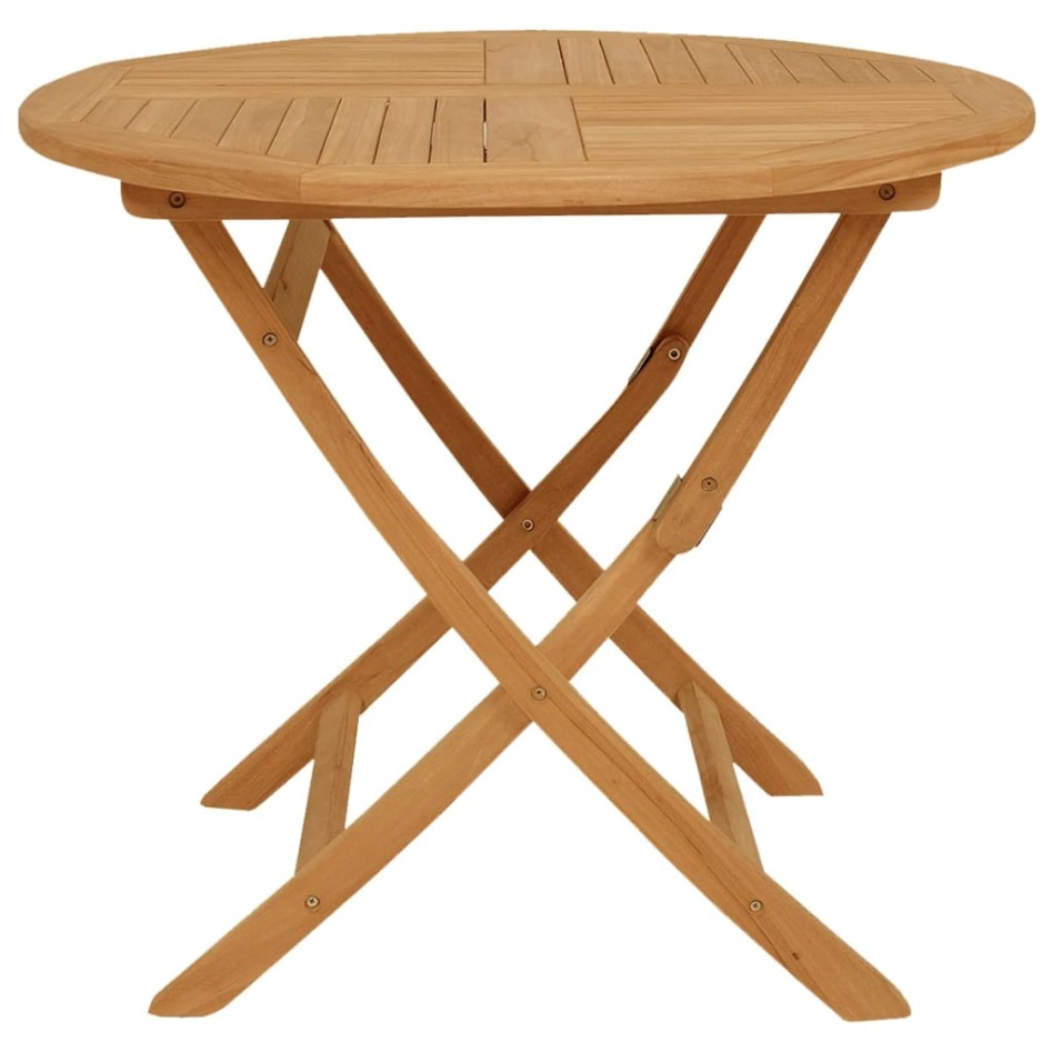 Conjunto de comedor de jardín 5 piezas madera maciza de