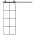 Puerta corredera con set herrajes vidrio ESG aluminio 76x205