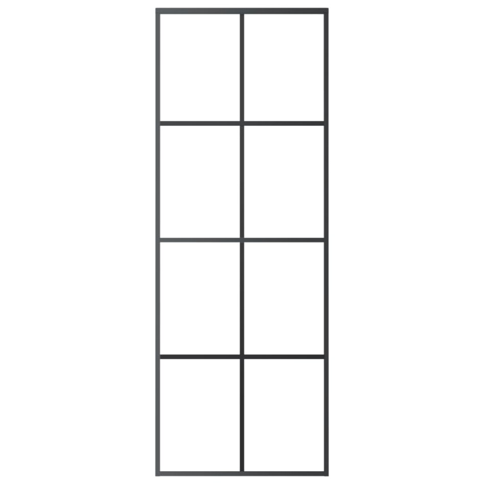 Puerta corredera con set herrajes vidrio ESG aluminio 76x205