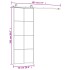 Puerta corredera con set herrajes vidrio ESG aluminio 76x205
