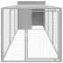 Gallinero con corral acero galvanizado gris claro