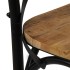 Sillas con respaldo cruzado 4 uds madera maciza de mango
