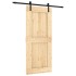 Puerta corredera con herrajes madera maciza de pino 90x210