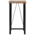 Mesa alta de hierro y madera maciza reciclada 55x55x107
