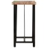 Mesa alta de hierro y madera maciza reciclada 55x55x107