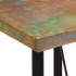Mesa alta de hierro y madera maciza reciclada 55x55x107