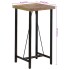 Mesa alta de hierro y madera maciza reciclada 55x55x107