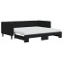 Sofá cama nido con colchón terciopelo negro 90x190