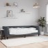 Sofá cama con colchón terciopelo gris oscuro 80x200