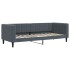 Sofá cama con colchón terciopelo gris oscuro 80x200