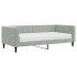 Sofá cama con colchón terciopelo gris claro 90x190