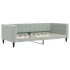 Sofá cama con colchón terciopelo gris claro 90x190