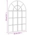 Espejo de pared arco de hierro negro 60x90