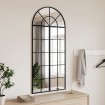 Espejo de pared arco de hierro negro 60x130 cm
