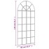 Espejo de pared arco de hierro negro 60x130
