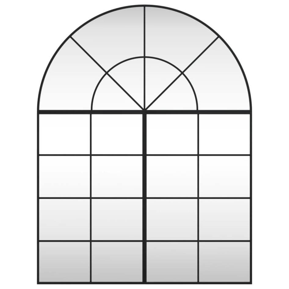 Espejo de pared arco de hierro negro 100x130