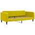 Sofá cama nido con cajones terciopelo amarillo 90x200