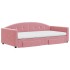Sofá cama nido con cajones terciopelo rosa 100x200