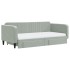 Sofá cama nido con cajones terciopelo gris claro 100x200