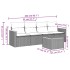 Set de muebles de jardín 5 pzas y cojines ratán sintético