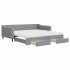 Sofá cama nido con cajones tela gris claro 100x200