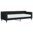Sofá cama con colchón tela negro 80x200