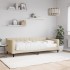 Sofá cama con colchón tela crema 80x200