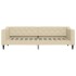 Sofá cama con colchón tela crema 80x200