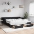 Sofá cama nido con cajones tela negro 100x200