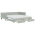 Sofá cama nido con cajones terciopelo gris claro 100x200
