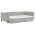 Sofá cama nido con cajones terciopelo gris claro 100x200